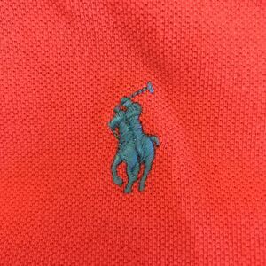 Polo by Ralph Lauren Orange Pique Knit Polo Shirt Men XLT Short Sleeve Pony Golf